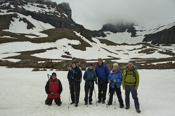 On the snowy slopes of Mt. Dyrfoll