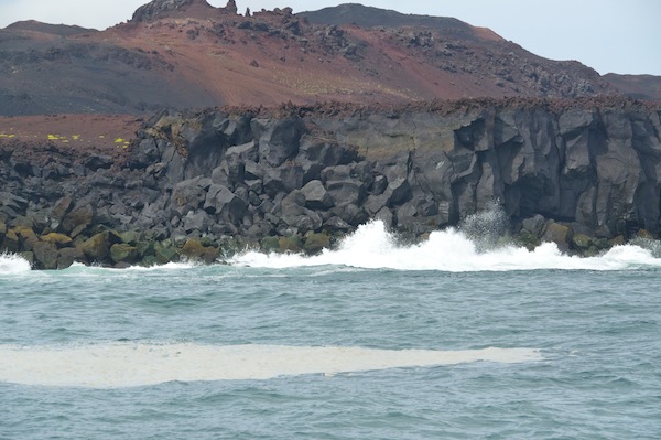 New volcanic coastline