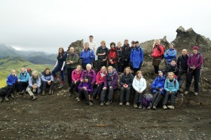 Enjoying the summit of an Icelandic peak