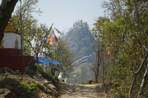 Mt. Popa, looking more impressive from a distance