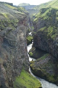 Looking down the gorge