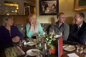 Reluctantly confined to the pub for our evening meal