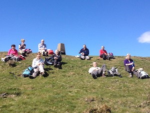 Resting on Cwm-sanaham Hill