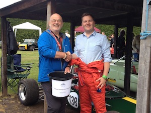 With Andrew Lewis at the Shelsley Hill Climb