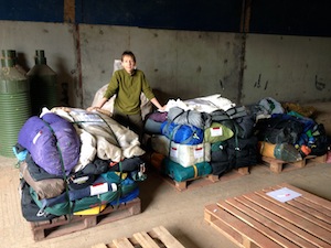 Half a tonne of tents