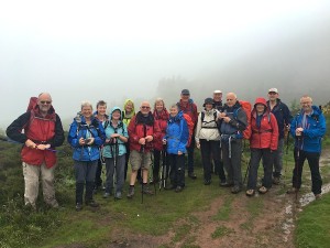 A 'cleavage' moment in the mist on the Eildon Hills