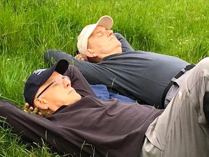 A rare moment of sunshine and rest