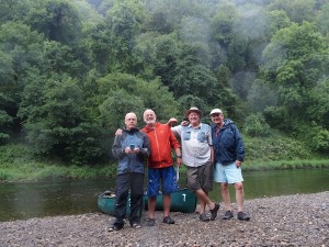 Four Old Gits on the River Wye with a combined age of 260!