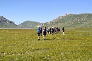 Heading out at the start of the trek