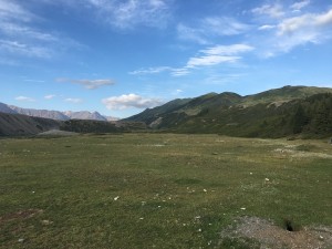 Looking up valley from camp. It could so easily be Scotland
