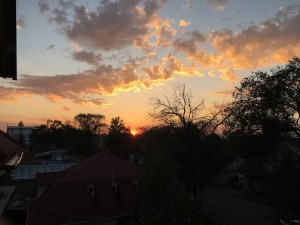 Final sunset over Bishkek