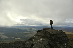 Stephen on the summit of Ben Rinnes