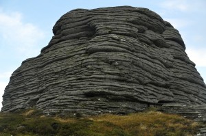 The distinctive pancake rocks