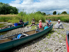 Taking a break on an island mid river (Photo - Claire Cox)