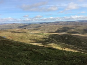 The bleak, open moors of the Yorkshire dales
